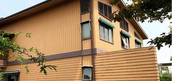 Trang trí tường ngoài trời Tấm ốp tường WPC bên ngoài Tấm ốp tường 219mmx26mm