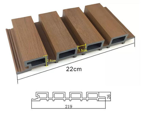 Tấm ốp tường ngoại thất tổng hợp ngoài trời WPC Tấm ốp tường bằng gỗ PVC Co Extruded