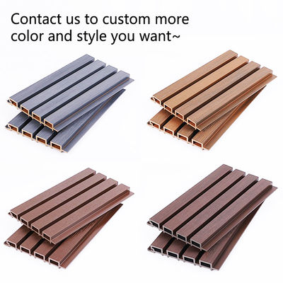 Tấm ốp tường ngoại thất tổng hợp ngoài trời WPC Tấm ốp tường bằng gỗ PVC Co Extruded