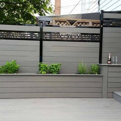 Bảng tường WPC ngoại thất sang trọng có độ bóng cao Bảng tường ngoài trời Chống thấm Co Extrusion