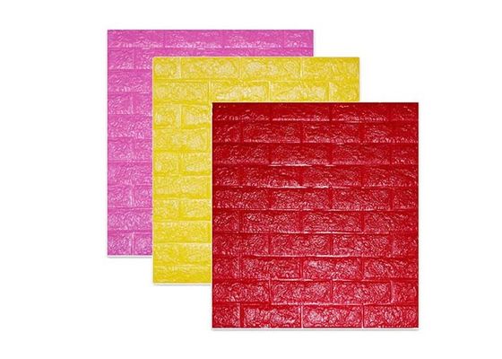 Trang trí nhà cửa Giấy dán tường xốp PE Giấy dán tường phòng ngủ Giấy dán tường tự dính 3D 70x77cm