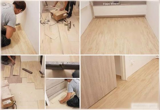 Khóa liên động sàn 4mm 3,5mm Nhấp vào Vinyl SPC 4mm Nhấp vào Sàn gạch trong nhà