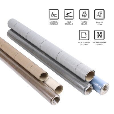 Màng phim sàn trang trí dễ lắp đặt và tháo gỡ với hoa văn chân thực