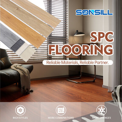 Sàn SPC Formaldehyde E0 PVC với nguyên liệu đá vôi, giải pháp sàn bền bỉ vượt trội cho ứng dụng thương mại và dân dụng