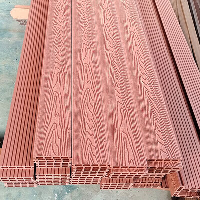Long-Life Outdoor WPC Decking ◎ Không thấm nước Composite Wood Plastic Floor với thiết kế lõi rỗng