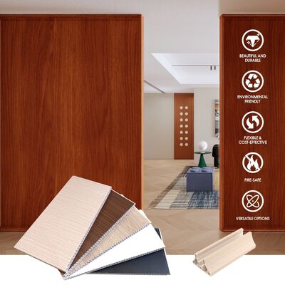 Đường tường PVC chống cháy chống nước nhẹ cho ngăn ngăn không gian văn phòng