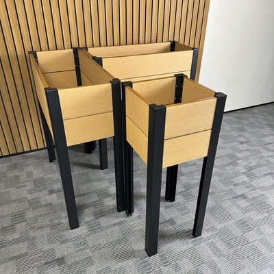 Bồn trồng cây nâng cao có chân kim loại để trồng rau, hoa, thảo mộc ngoài trời