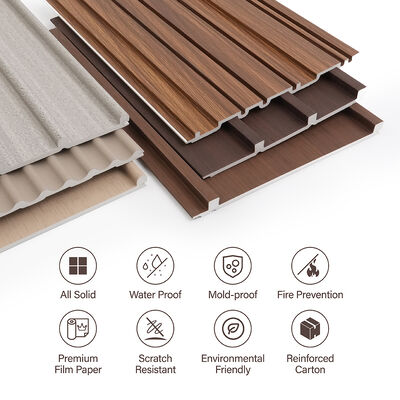 Thiết kế hiện đại gỗ hạt nhựa WPC Bức tường chống nước Bức tường trong nhà cho phòng khách và phòng ngủ