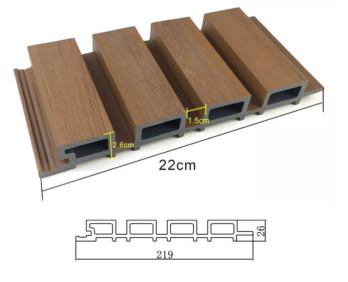 Tấm ốp tường ngoại thất tổng hợp ngoài trời WPC Tấm ốp tường bằng gỗ PVC Co Extruded