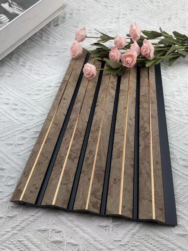 Trang trí chống thấm PS Nội thất 3D Tấm ốp tường bằng gỗ Cornice Moulding