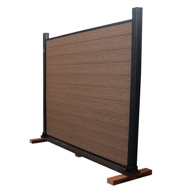 Tấm hàng rào riêng tư ngoài trời Wpc Tấm gỗ nhựa tổng hợp Không phải Vinyl Trang trí 1,8m X 1,8m