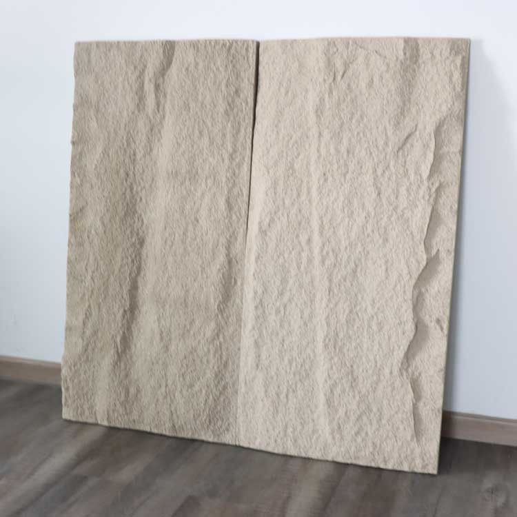 Trang trí nội thất Tấm đá văn hóa PU Màu xám đậm Polyurethane mô phỏng 120 * 60cm
