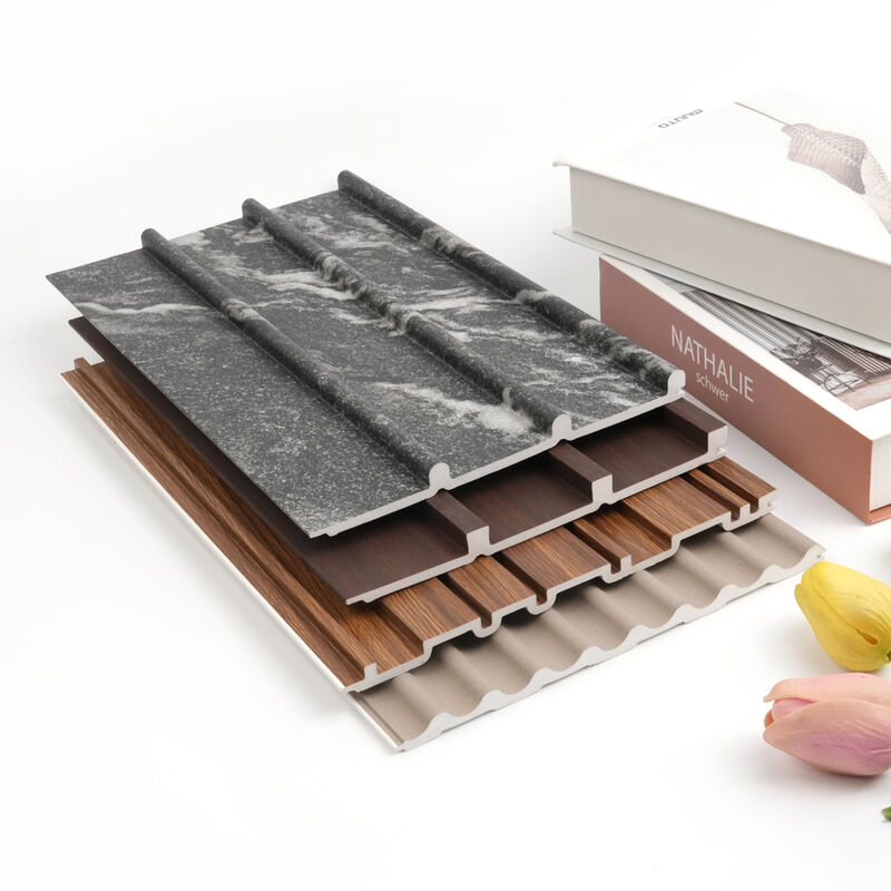 Thiết kế hiện đại gỗ hạt nhựa WPC Bức tường chống nước Bức tường trong nhà cho phòng khách và phòng ngủ
