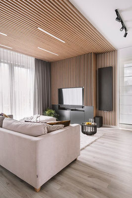 Tấm gỗ nội thất bằng gỗ nhiều lớp Tấm tường WPC để trang trí trong nhà