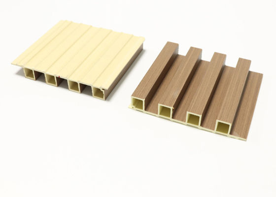 Hạt gỗ Sáo trong nhà PVC Nội thất Bảng tường WPC để trang trí