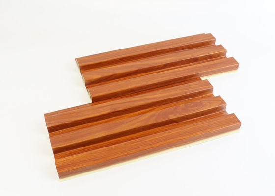 Hạt gỗ Sáo trong nhà PVC Nội thất Bảng tường WPC để trang trí