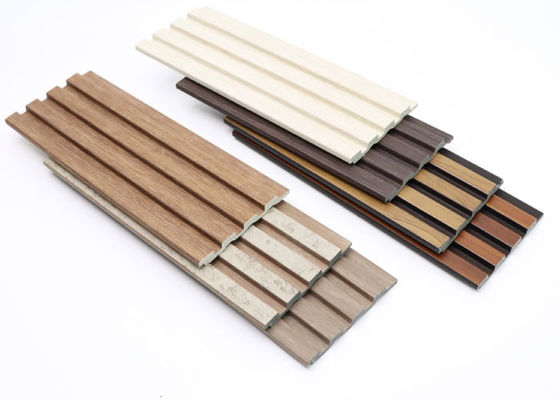 Tấm trong nhà Tấm ốp tường PS với đường bạc vàng cho nền 120x12mm