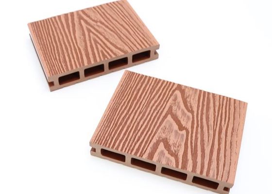 Sàn gỗ nhựa ngoài trời WPC Decking 3D dập nổi bằng gỗ nhựa tổng hợp