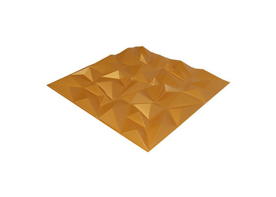 Tấm ốp tường 3D trang trí nội thất PVC chống thấm 1mm Thiết kế kim cương vàng sáng bóng