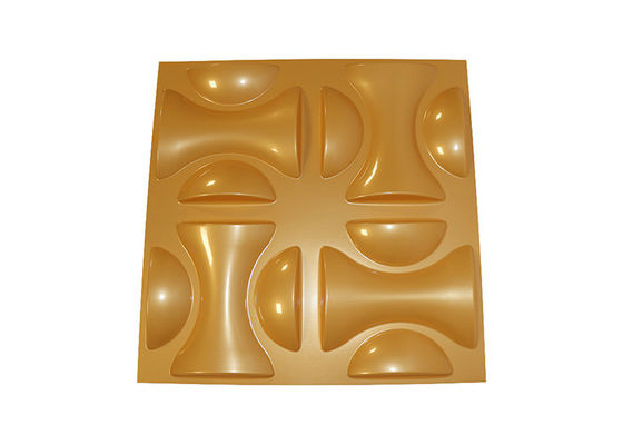 Tấm ốp tường 3D trang trí 500x500mm PVC Home Diamond Gold Wall Panel