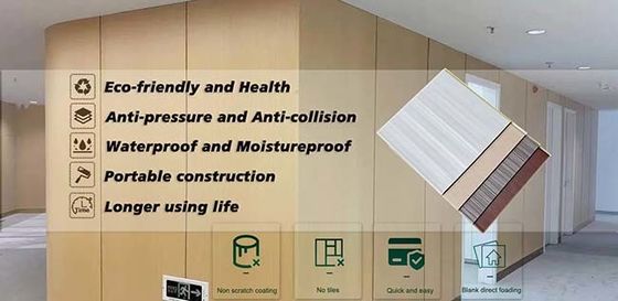 Dễ dàng lắp đặt Tấm ốp tường PVC Trang trí nội thất Trần chống cháy Trọng lượng nhẹ