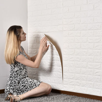 Hình nền xốp 3D PE Hình nền tự dính để trang trí nhà cửa