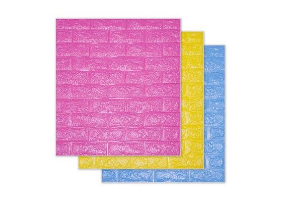 Tấm tường PE trắng 70x77cm Nhãn dán tường 3D PE xốp để trang trí nhà cửa