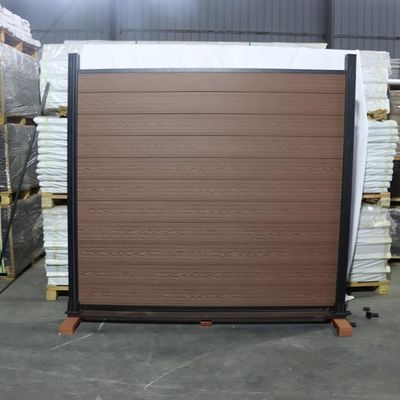 Dễ dàng cài đặt Tấm hàng rào WPC Gỗ tổng hợp Vườn nhôm