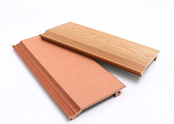 Kết cấu bằng gỗ Bảng tường Wpc Tấm ốp sang trọng Thân thiện với môi trường ngoài trời để trang trí sân