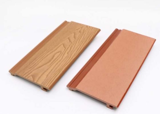 Kết cấu bằng gỗ Bảng tường Wpc Tấm ốp sang trọng Thân thiện với môi trường ngoài trời để trang trí sân