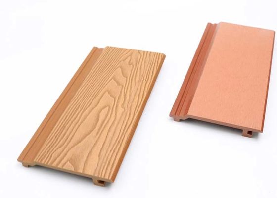 Kết cấu bằng gỗ Bảng tường Wpc Tấm ốp sang trọng Thân thiện với môi trường ngoài trời để trang trí sân