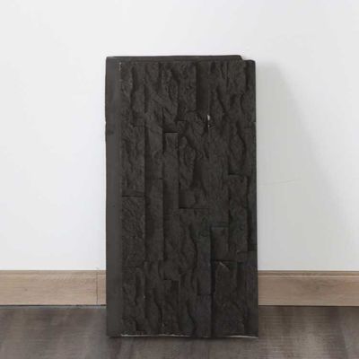 Trang trí nội thất Tấm đá văn hóa PU Màu xám đậm Polyurethane mô phỏng 120 * 60cm