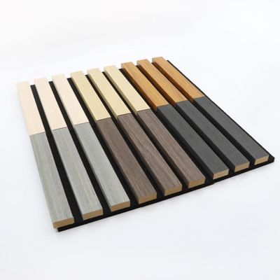 Gỗ Veneer Tấm cách âm sang trọng Vải Gỗ có rãnh