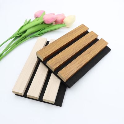 Bảng điều khiển tường âm thanh tùy chỉnh 100% Polyester + MDF với lớp cách âm veneer