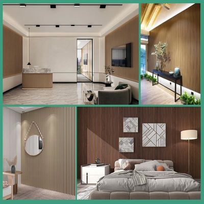 Bảng điều khiển tường âm thanh tùy chỉnh 100% Polyester + MDF với lớp cách âm veneer