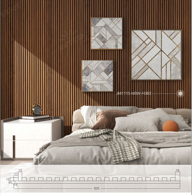 Acoustic Wpc Bức tường bảng gỗ Slat bảng cho trang trí nhà