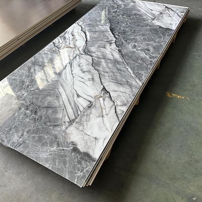 Bamboo Charcoal Wood Veneer Wall Panel UV Lớp phủ WPC Bảng kim loại