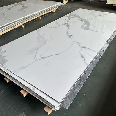 Thảm cao màu đá cẩm thạch WPC Bamboo Charcoal Wood Veneer PVC Marble Sheet