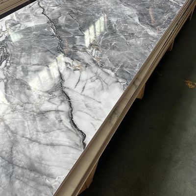 Thảm cao màu đá cẩm thạch WPC Bamboo Charcoal Wood Veneer PVC Marble Sheet