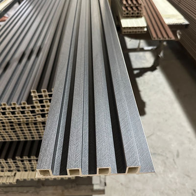 Thiết kế ngũ cốc gỗ Wpc Bảng tường Thiết kế nội thất 160 * 24