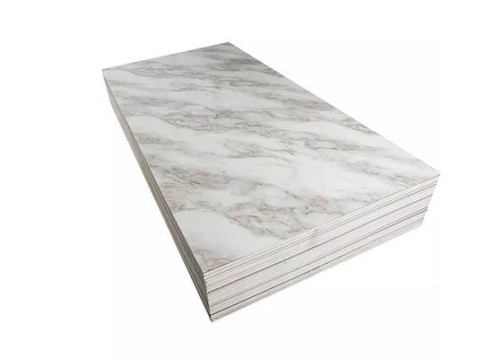 Sang trọng có độ bóng cao 1220x2440mm Tấm đá cẩm thạch PVC 3 mm Trang trí tường nội thất