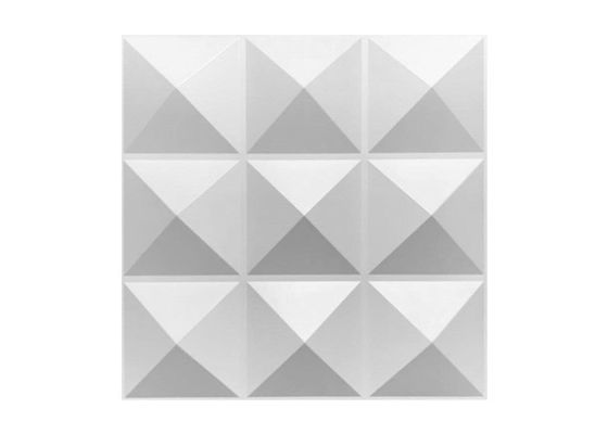 Tấm ốp tường 3D trang trí nội thất PVC chống thấm 1mm Thiết kế kim cương vàng sáng bóng
